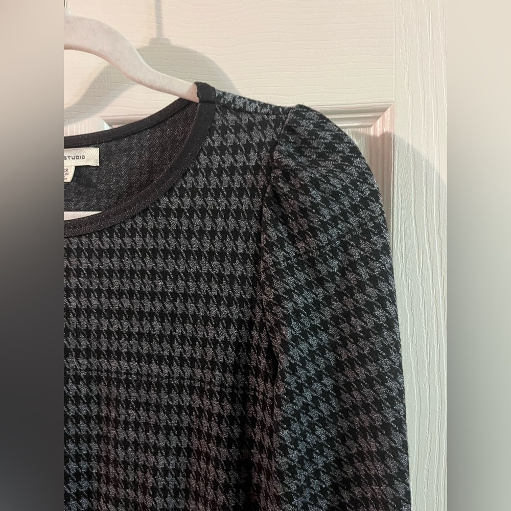 Max Studio Houndstooth Pattern Fit & Flare Dress … - image 8